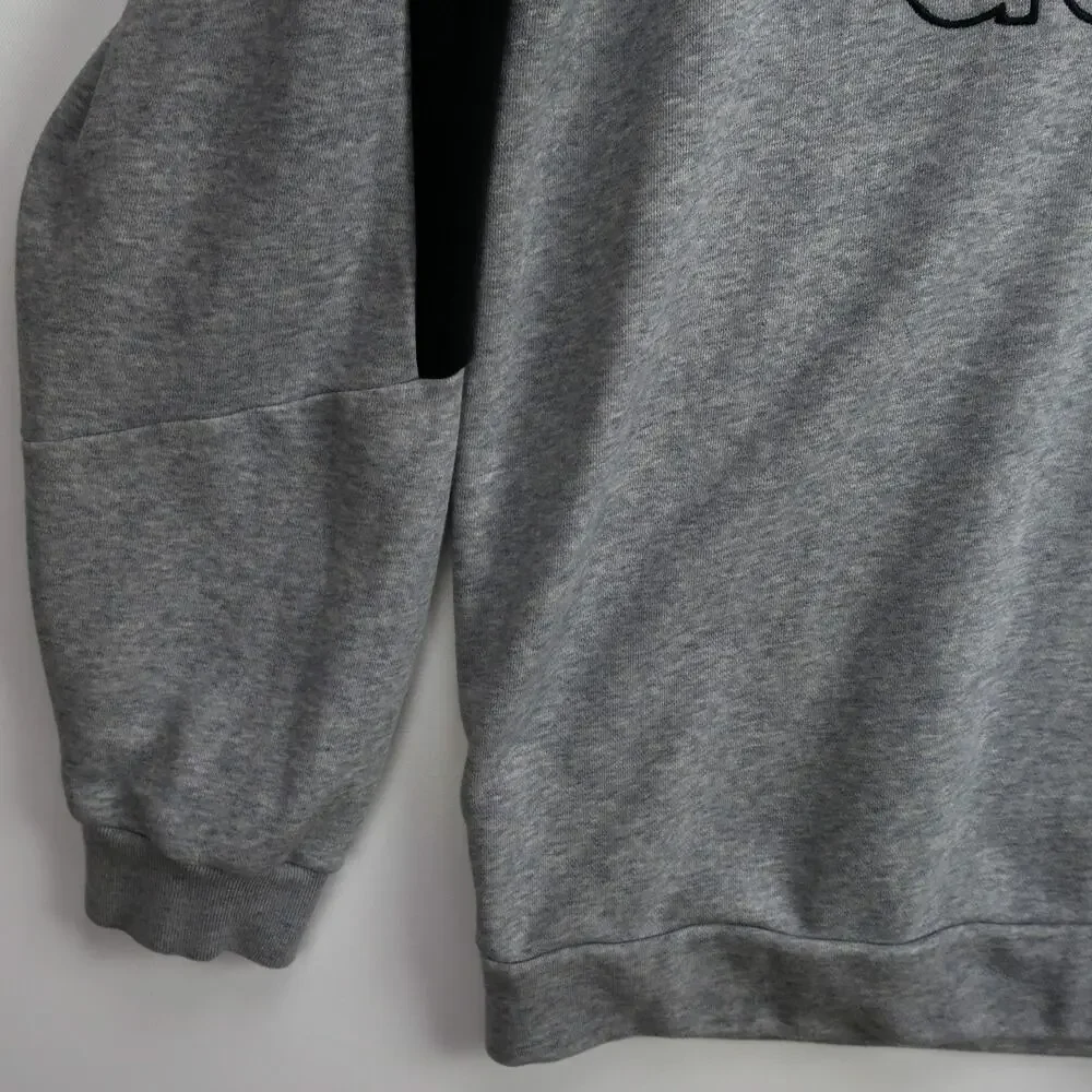 Adidas Men's XL Gray Logo Crewneck Sweatshirt Organic Cotton Pullover